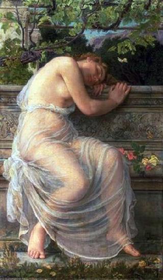 Edith Corbet The Sleeping Girl France oil painting art